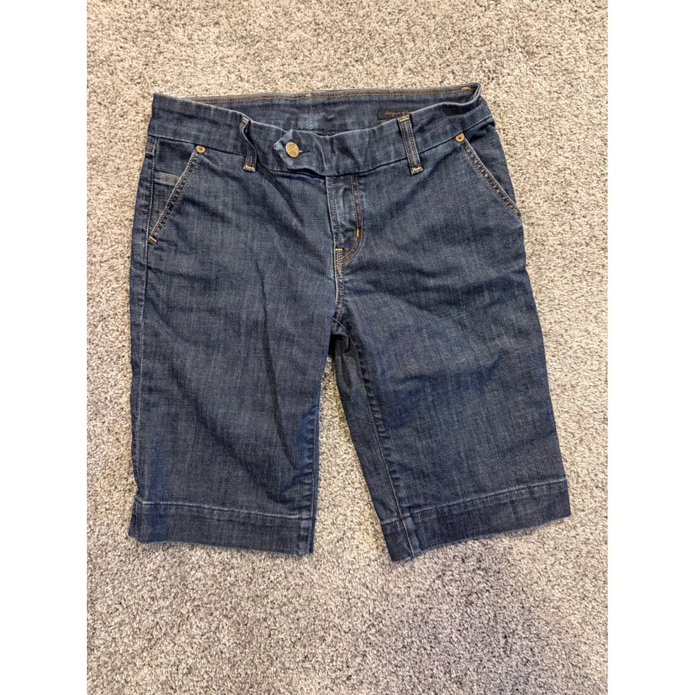 Citizens of Humanity Denim Shorts Womens 28 Blue Bermuda Dark Wash